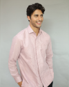Men Embroidery Shirt Blush