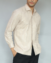Men Embroidery Shirt Olive